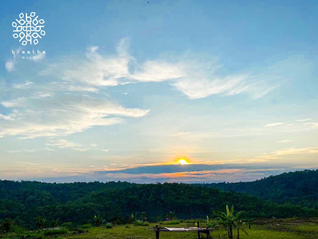 sunset over mondulkiri province