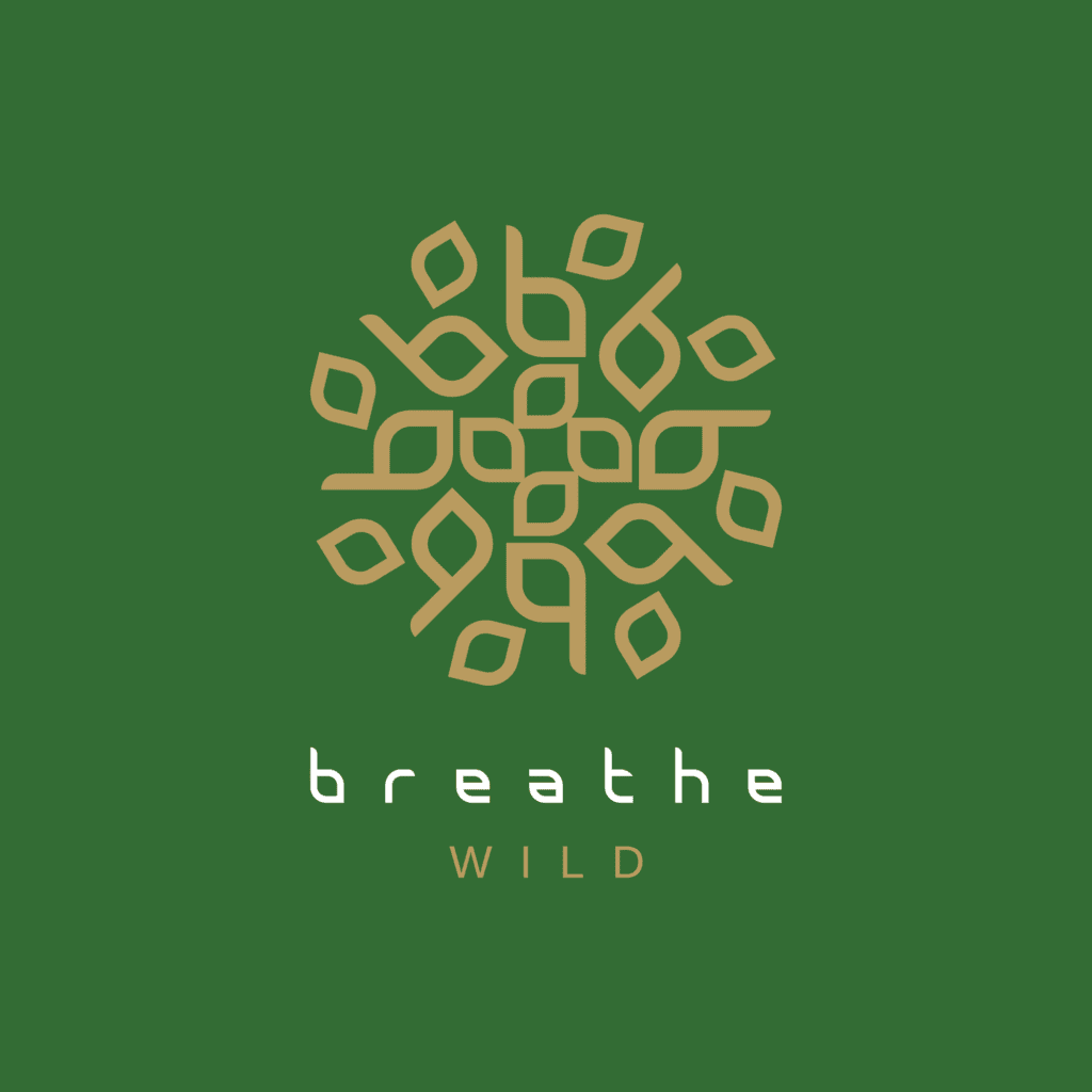 logo that reads breath wild and resembles a flower
